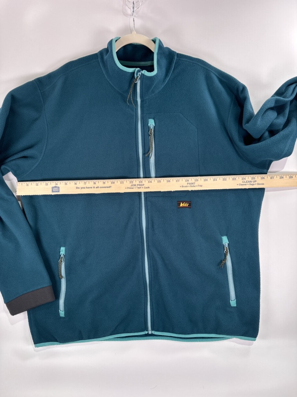 REI Co-op Mens XLT Polartec Fleece Full Zip Jacket Gorpcore Teal - Picture 14 of 14